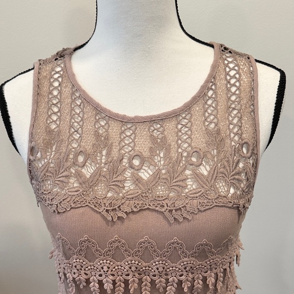 Southern Fried Chics Lace Trim Sleeveless Dress Size Medium - Picture 2 of 11